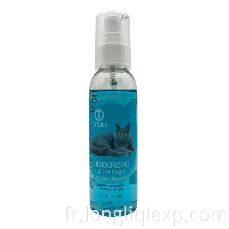 120 ml de désodorisant pour chat de haute qualité en vaporisateur pour animaux de compagnie